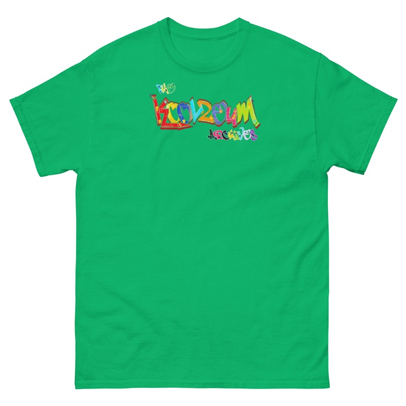 The Koolzeum graffiti tee in Irish green